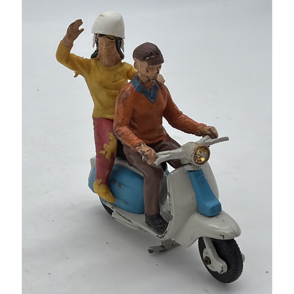 Rare Vintage Britain  LTD. Lambretta Scooter Moped W/ Riders Die cast